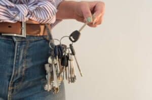 Keys attached to a belt